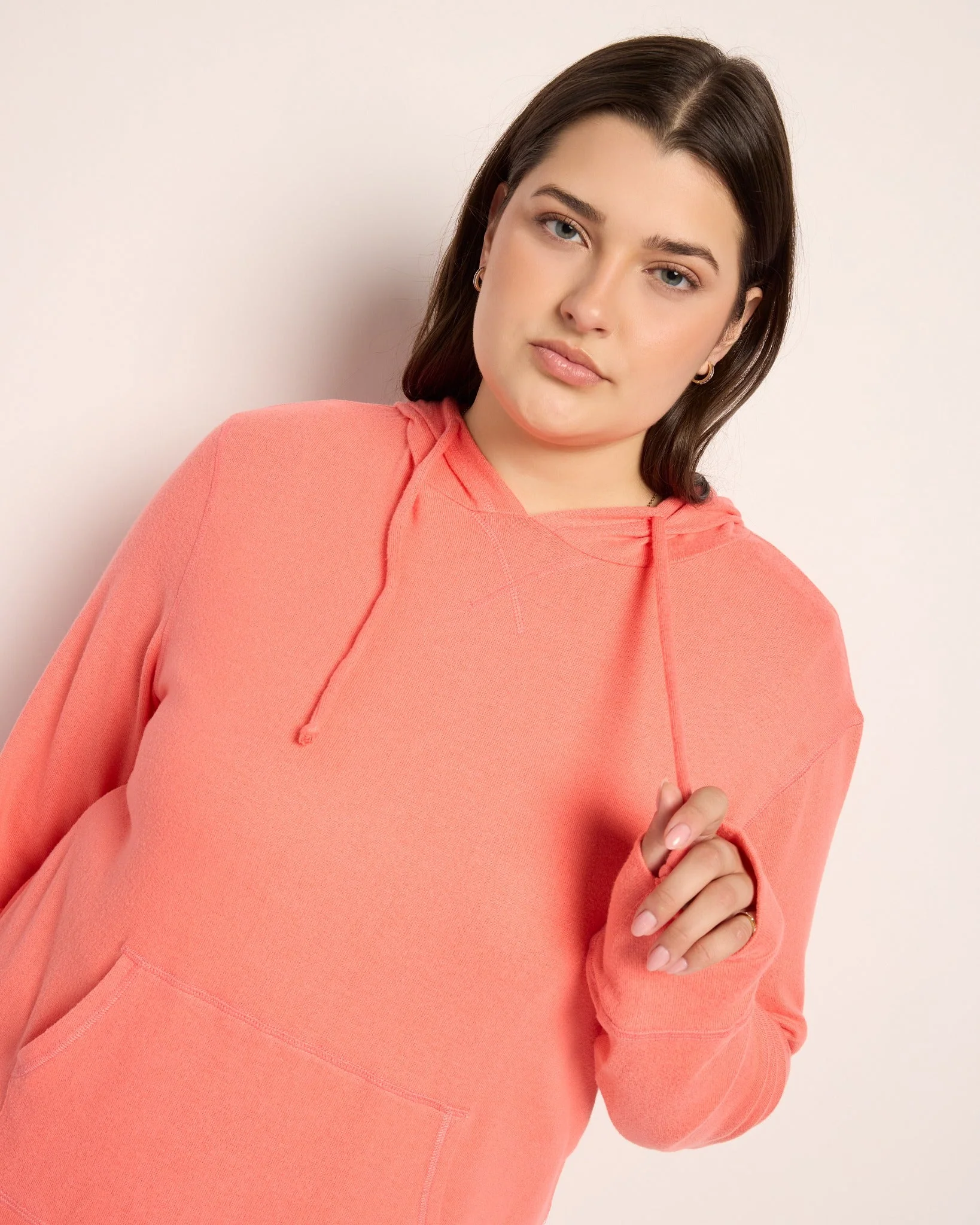 Plus Size Shoreline Hacci Pocket Hoodie - Image 8