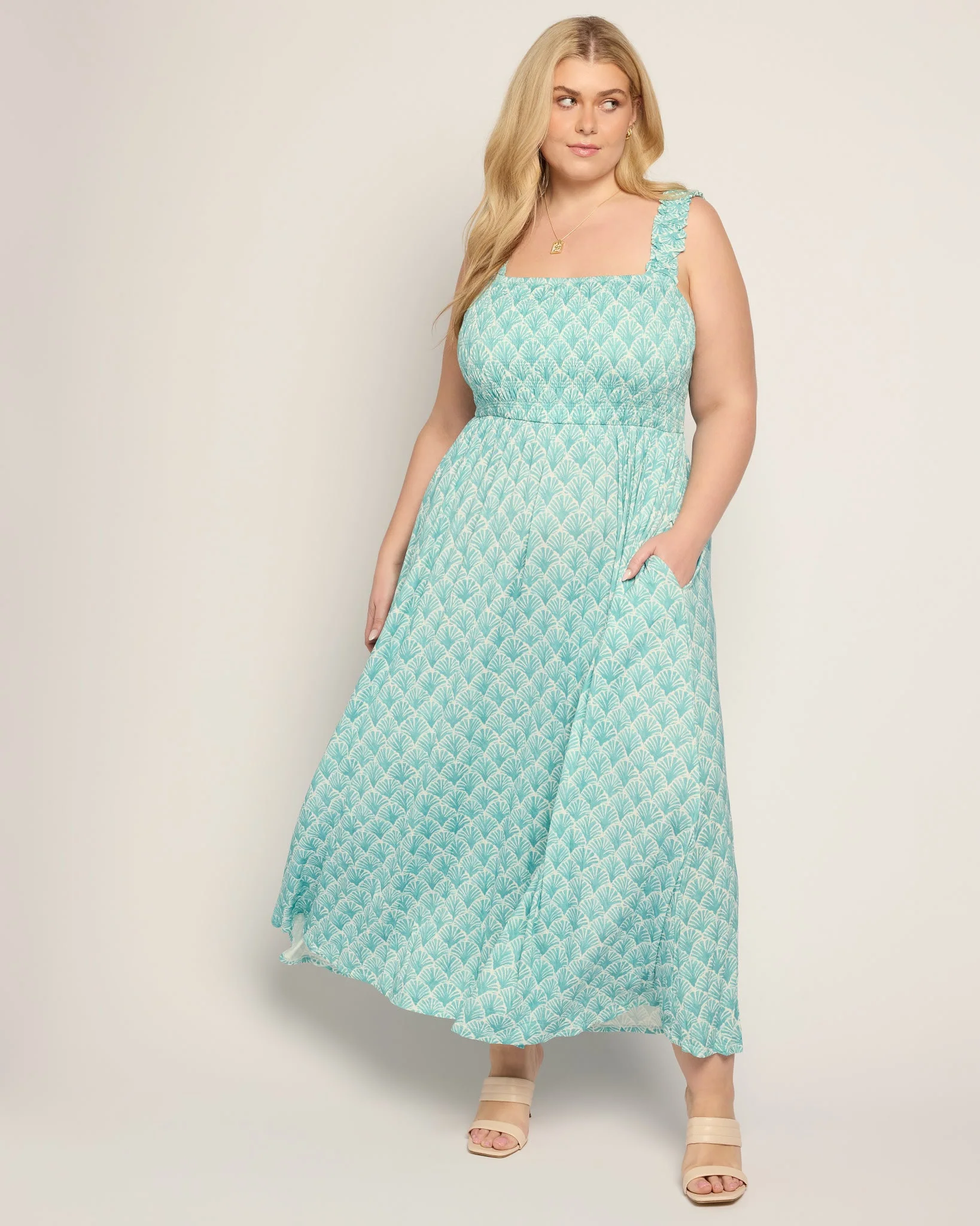 Plus Size Westbreeze Smocked Maxi Dress - Image 11