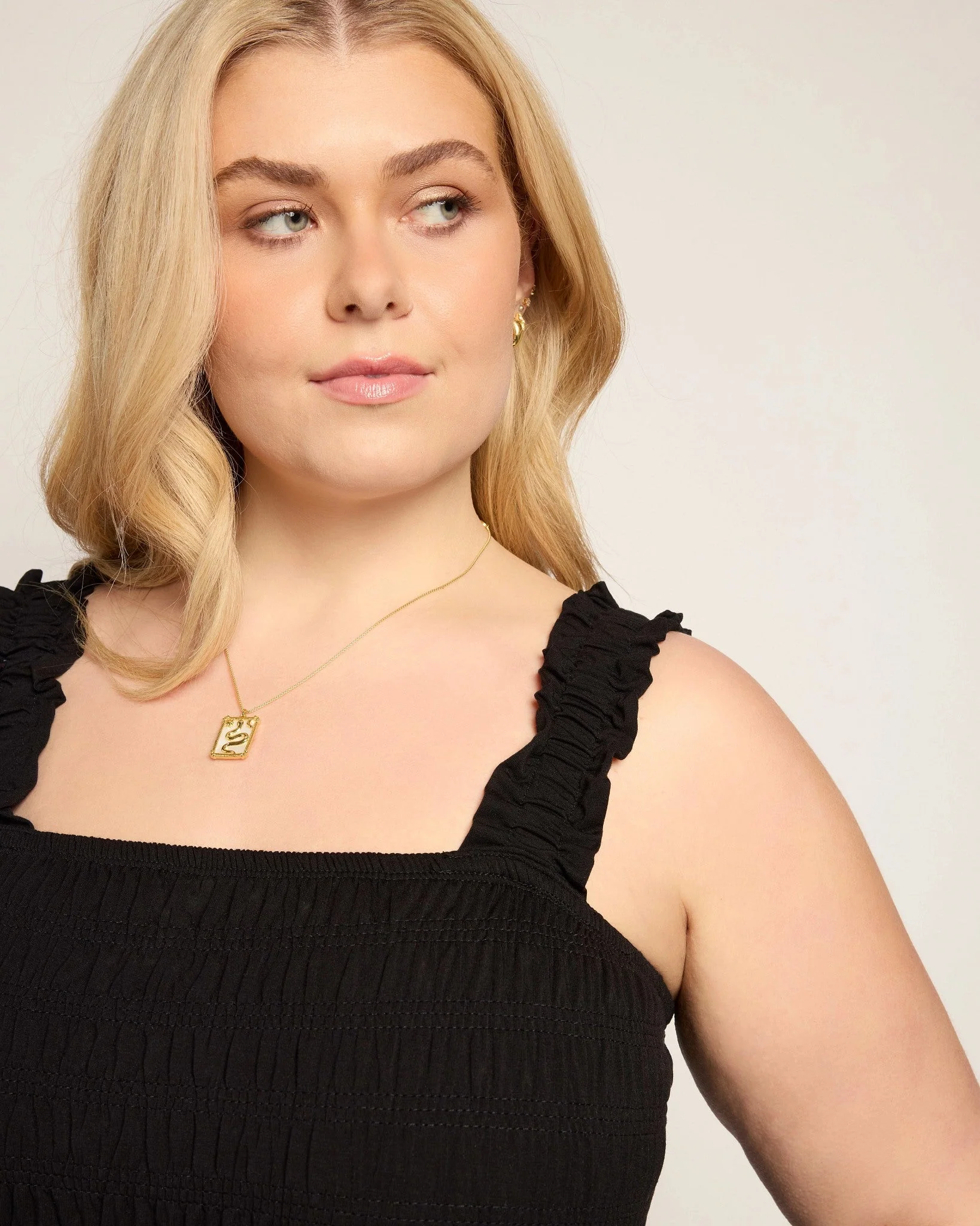 Plus Size Westbreeze Solid Smocked Maxi Dress - Image 3