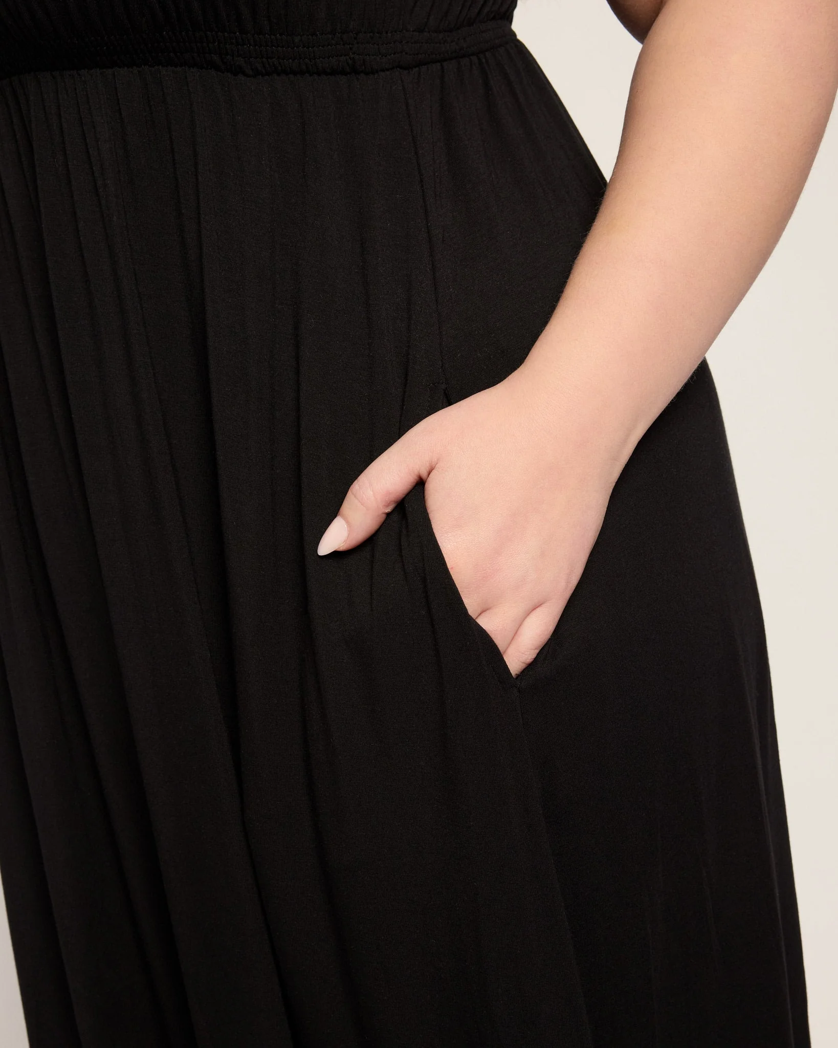 Plus Size Westbreeze Solid Smocked Maxi Dress - Image 4